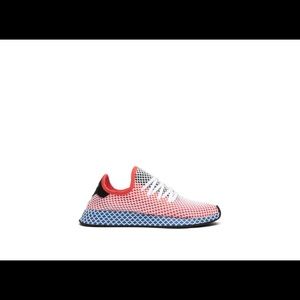 Adidas Deerupt 'Red Blue’ Mens Sneaker EUC Size 12 US